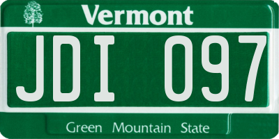 VT license plate JDI097