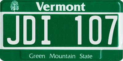 VT license plate JDI107
