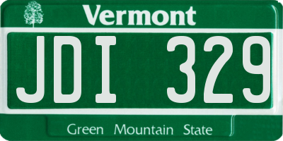 VT license plate JDI329