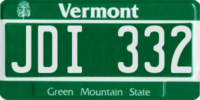 VT license plate JDI332