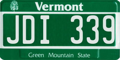 VT license plate JDI339