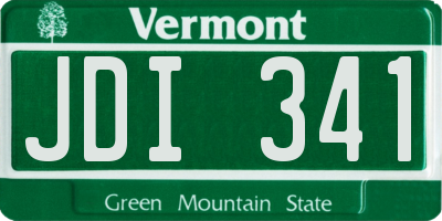 VT license plate JDI341