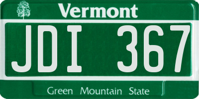 VT license plate JDI367