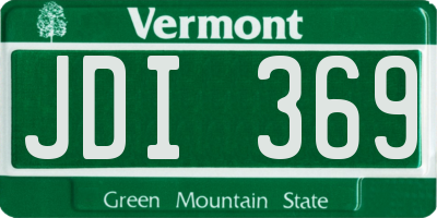 VT license plate JDI369