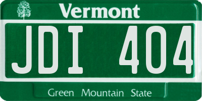 VT license plate JDI404