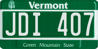 VT license plate JDI407