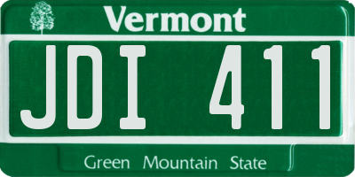 VT license plate JDI411