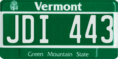 VT license plate JDI443