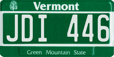 VT license plate JDI446