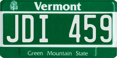 VT license plate JDI459
