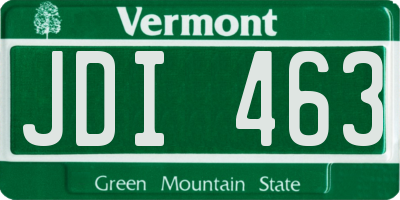 VT license plate JDI463