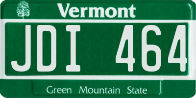 VT license plate JDI464