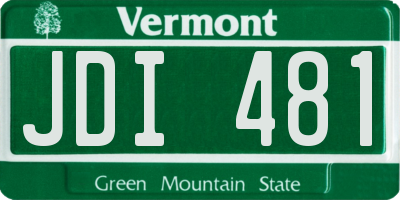 VT license plate JDI481