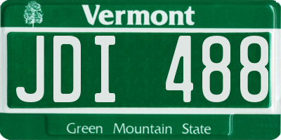 VT license plate JDI488