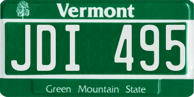 VT license plate JDI495