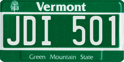 VT license plate JDI501