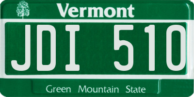 VT license plate JDI510