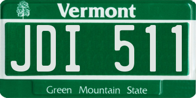 VT license plate JDI511