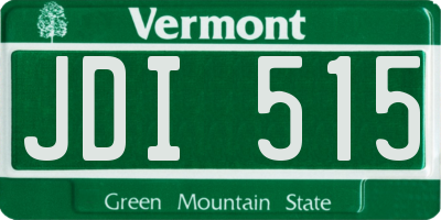 VT license plate JDI515