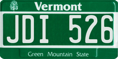 VT license plate JDI526