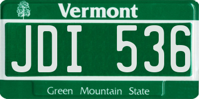 VT license plate JDI536