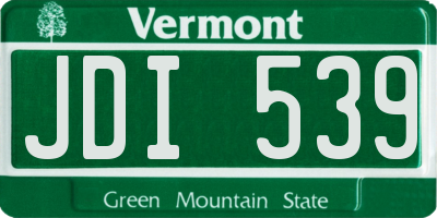 VT license plate JDI539