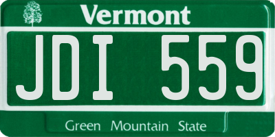 VT license plate JDI559