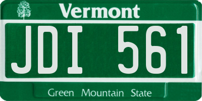VT license plate JDI561
