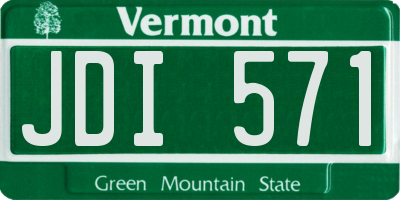 VT license plate JDI571