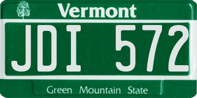 VT license plate JDI572