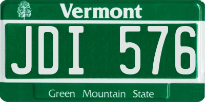 VT license plate JDI576