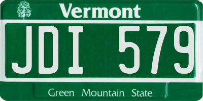 VT license plate JDI579