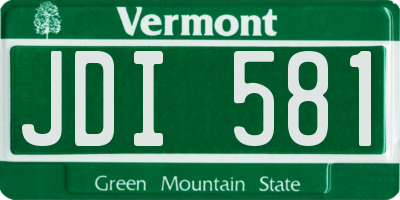 VT license plate JDI581