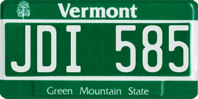 VT license plate JDI585