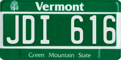 VT license plate JDI616