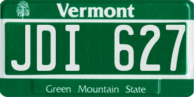 VT license plate JDI627
