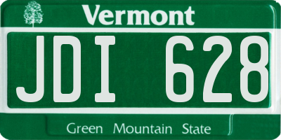 VT license plate JDI628