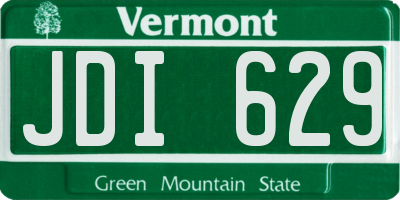 VT license plate JDI629