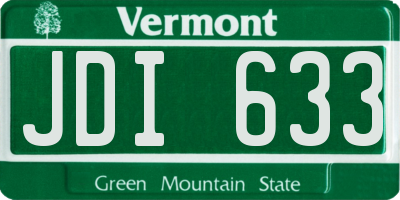 VT license plate JDI633