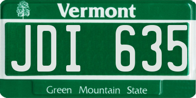VT license plate JDI635
