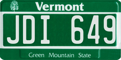 VT license plate JDI649