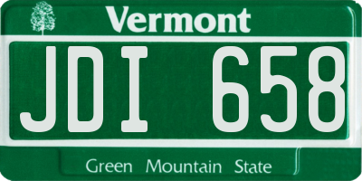 VT license plate JDI658