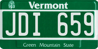 VT license plate JDI659