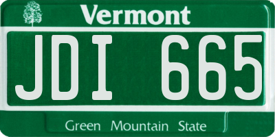 VT license plate JDI665