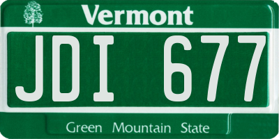 VT license plate JDI677