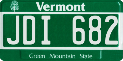 VT license plate JDI682