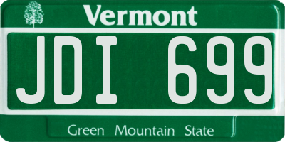 VT license plate JDI699