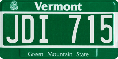VT license plate JDI715