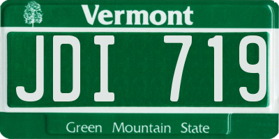 VT license plate JDI719