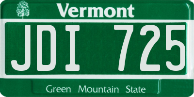 VT license plate JDI725
